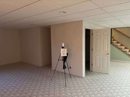 Continuous Radon Monitor set up during a test in a home basement